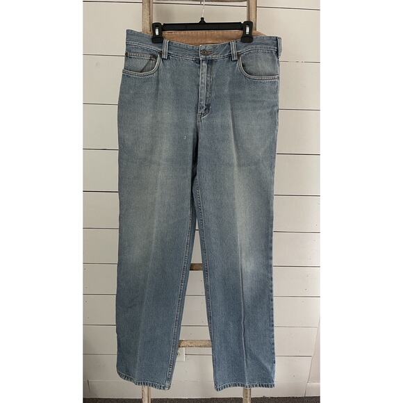 Duluth Trading Co Jeans Mens Straight Leg Medium Wash Denim Size 36 X 34 - Picture 1 of 4